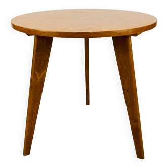 Table d'appoint tripode pied compas vintage en bois années 50