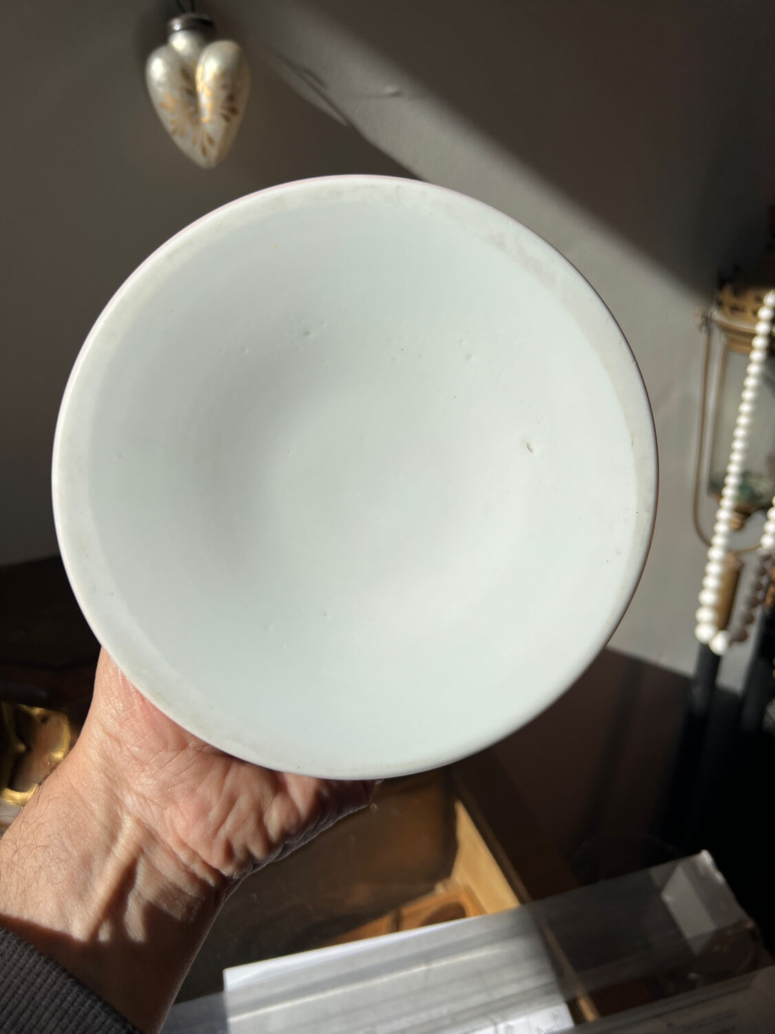 Opaline vase flowers Napoleon lll