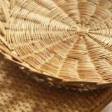 Vintage twisted wicker basket