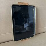 Metal tray and antique mirror