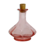 Pink glass bottle