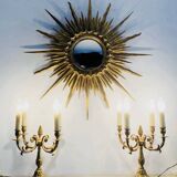 Pair of gilt bronze table lamps from the mid-20th century