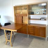 Wall system / modular cabinet with table, František Jirák