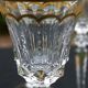 ST LOUIS Excellence - 4 large gold cut crystal wine glasses - H 22.4