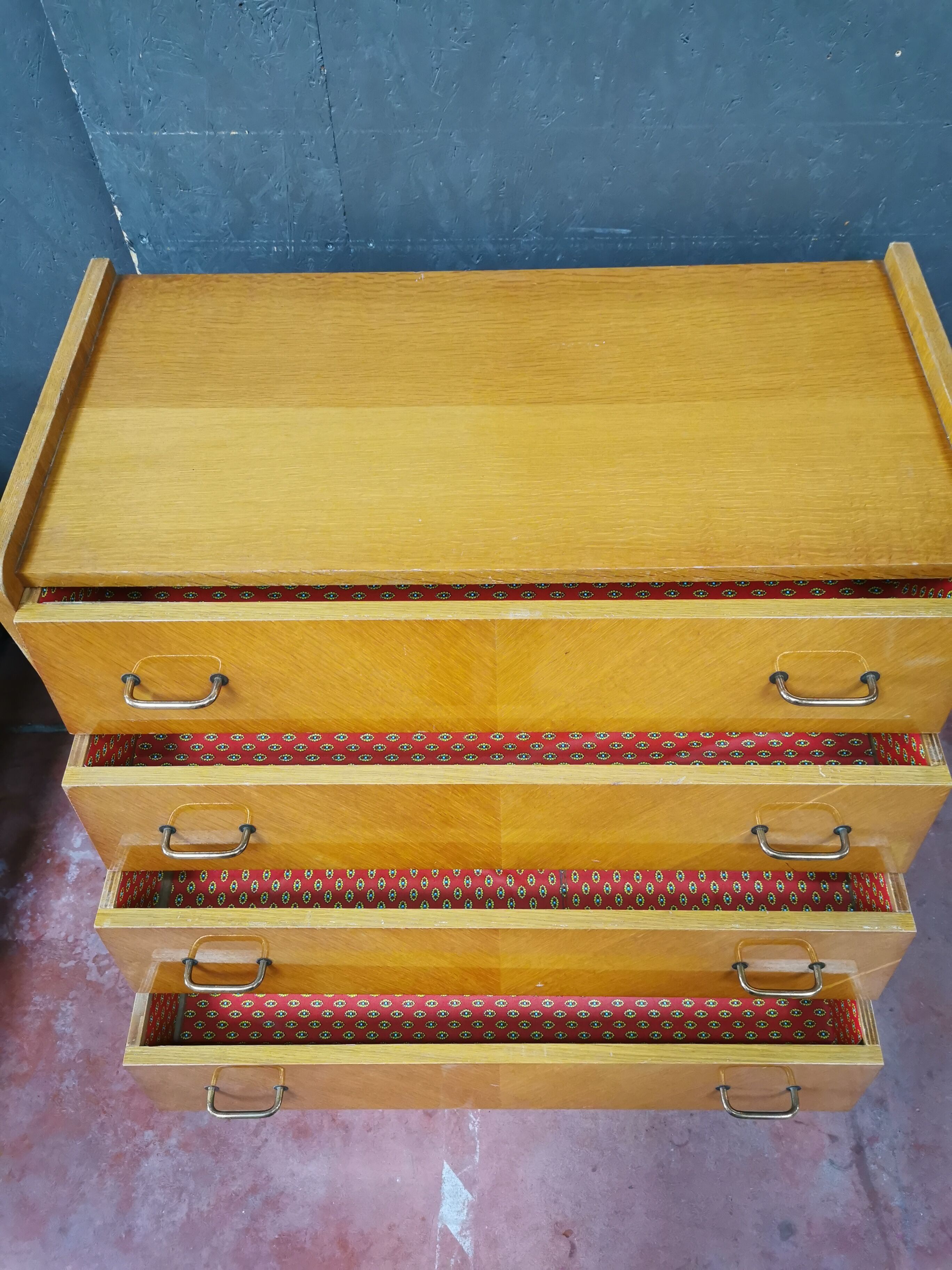 Commode vintage en chêne des années 50/60