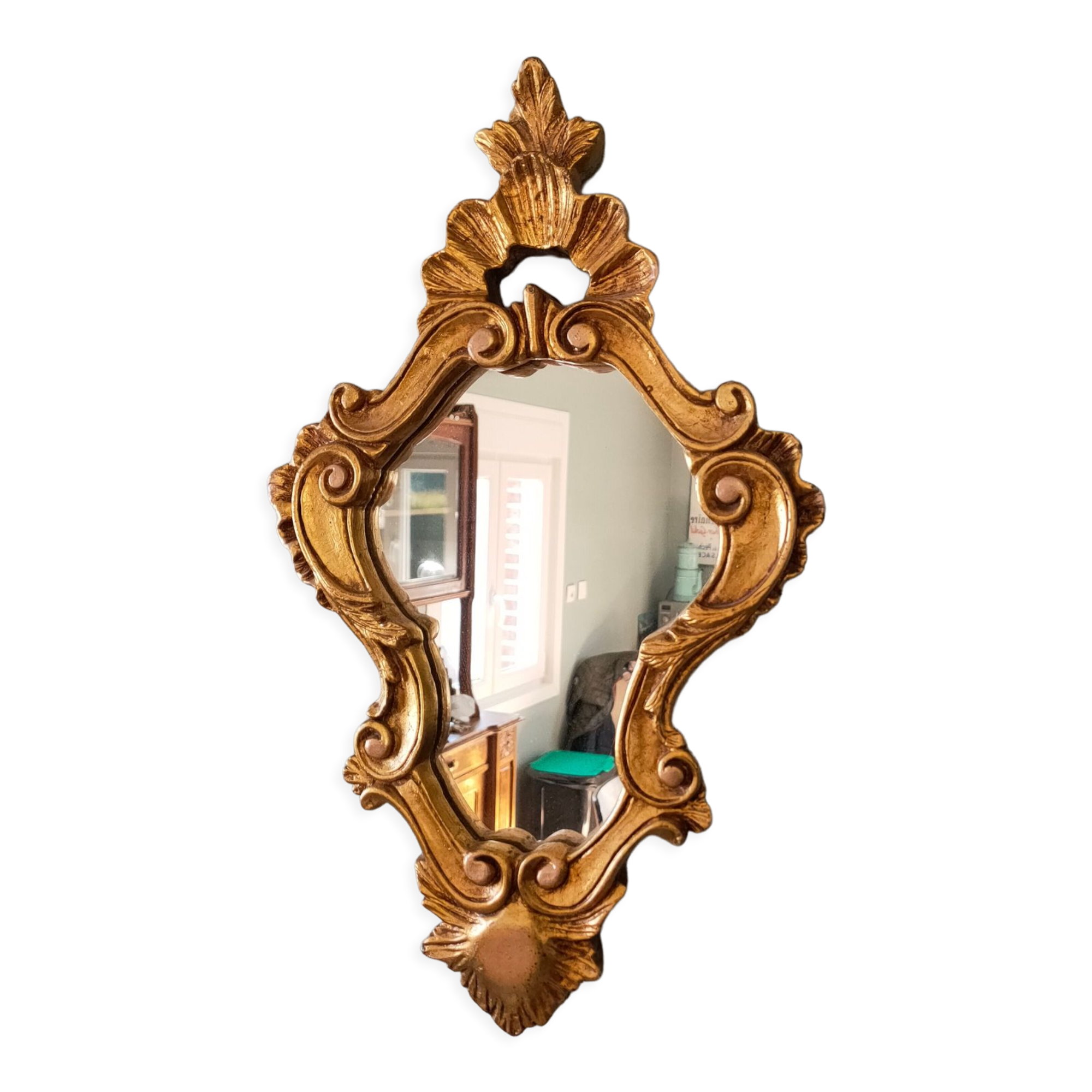 Gilded style mirror, 46x28 cm