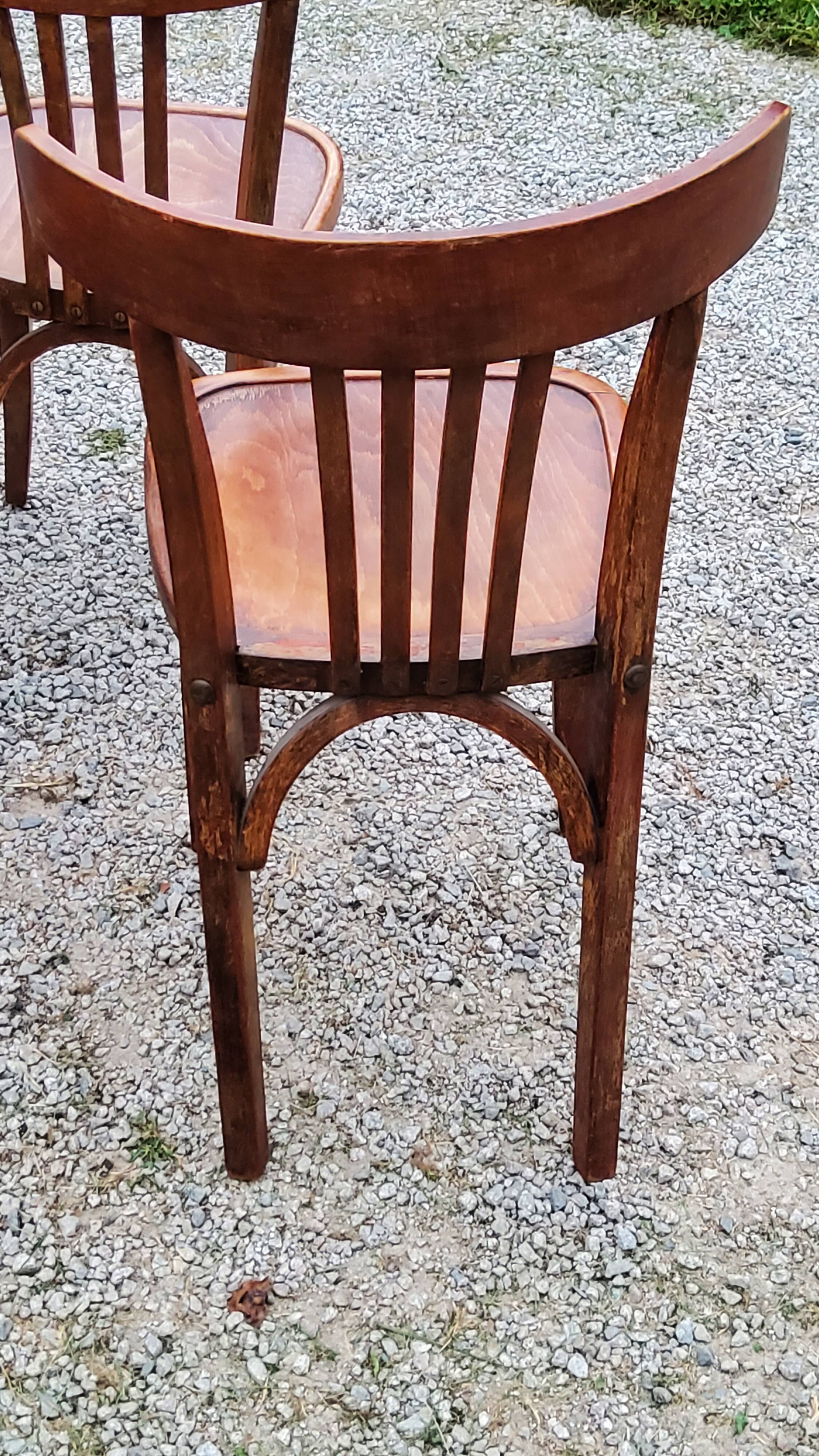 Set of 5 Stella bistro chairs from the 50s