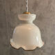 Suspension fleur double en opaline