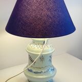 Chic vintage blue ceramic lamp