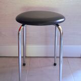 70s chromed metal stool