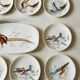 Gien service model birds in polychrome earthenware hand painted
