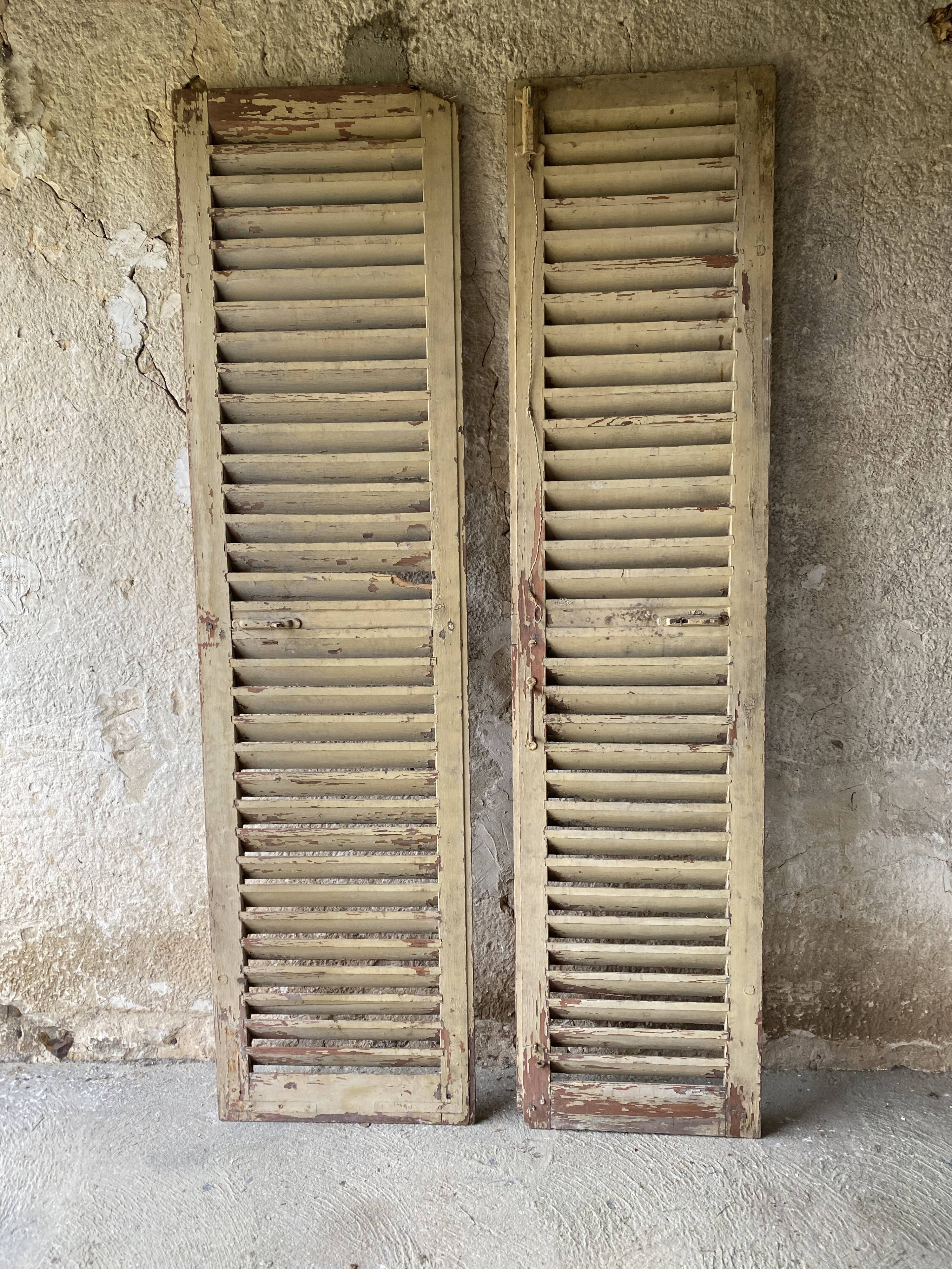 Pair of louvers - solid wood