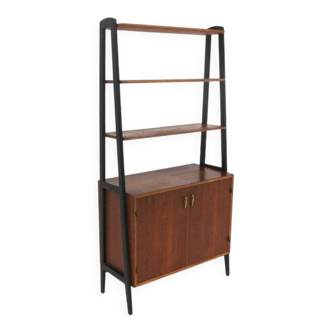 Bibliothèque scandinave en acajou, AB Bröderna Troedson, Suède, 1960