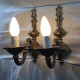 Pair of bronze applique 1 light