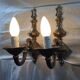 Pair of bronze applique 1 light