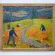 Svan Grandin (1906- 1982) Large Vintage Oil on Canvas Landscape, signed