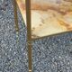 Pair of neoclassical side tables in bronze, brass, marble, and o.