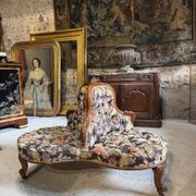 Canapé de milieu en acajou d’époque Napoléon III