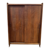 Vintage oak wardrobe - Sliding doors - 1950s