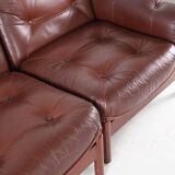 Modular leather sofa