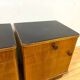 Set of 2 retro bedside tables, veneered wood, 1960s