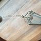 Small chandelier / lantern in bronze with etched glass - Louis XV style