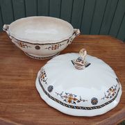 Large antique soup tureen Gien
