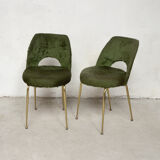 Pair of green Pelfran chairs