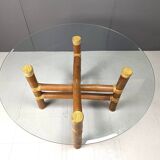 Vintage bamboo dining table, 1970s