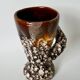 Fat Lava brown ceramic pitcher from the 70s