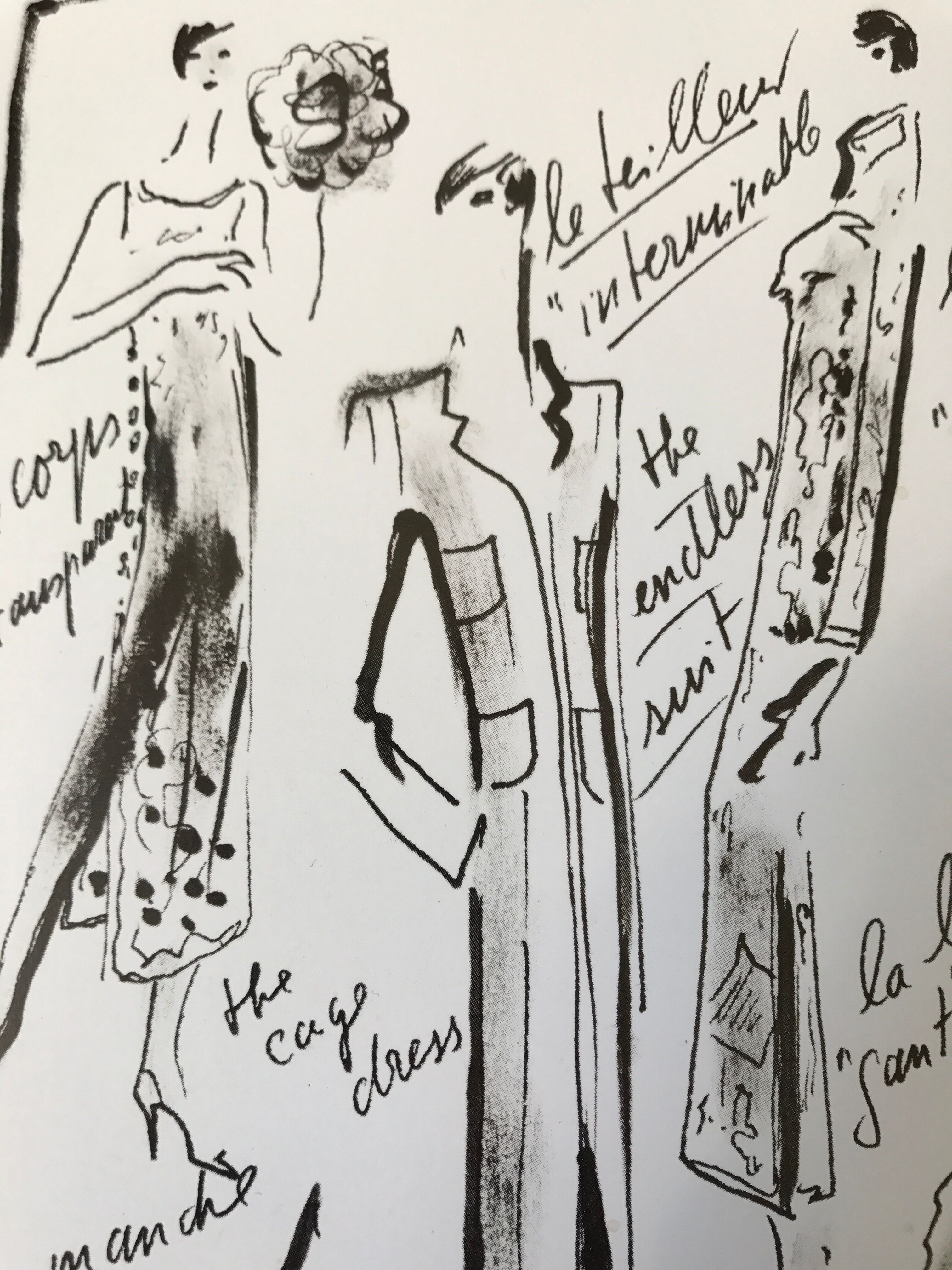 Dessin de Karl Lagerfeld pour Chanel