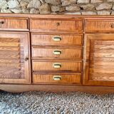 Low sideboard and jam cupboard set - solid wood