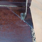 Pair of bedside tables wood and fabric - table