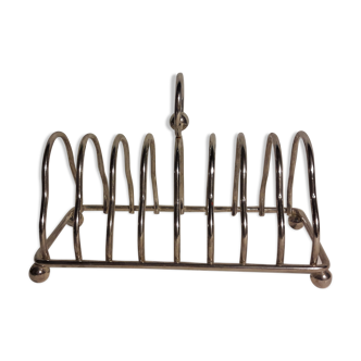 Silver metal toast holder
