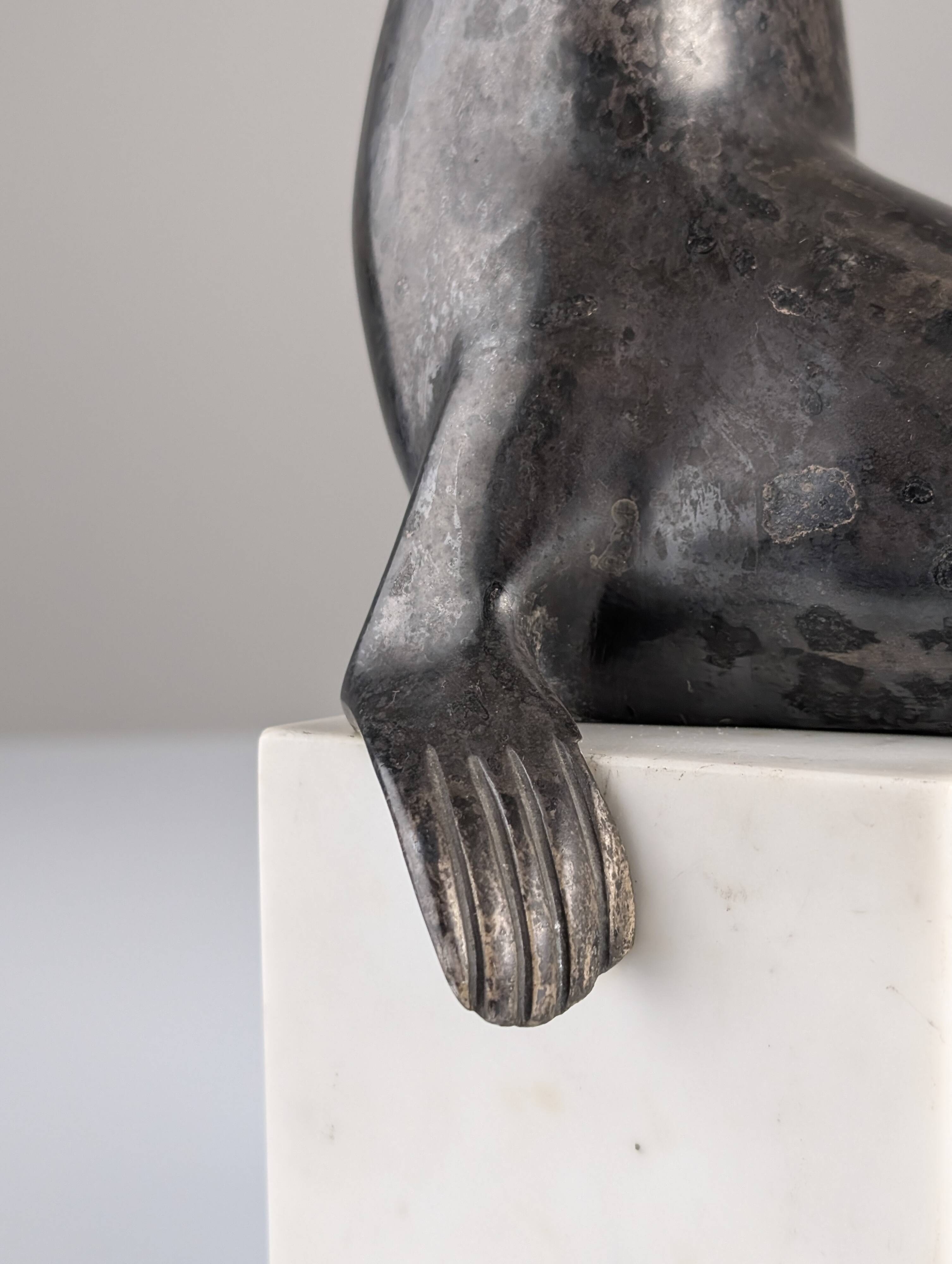 Art Deco sea lion sculpture attributed Marcel-André Bouraine, 1920s