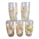 Set of 5 floral orangeade glasses