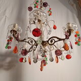 Multicolored stamped chandelier