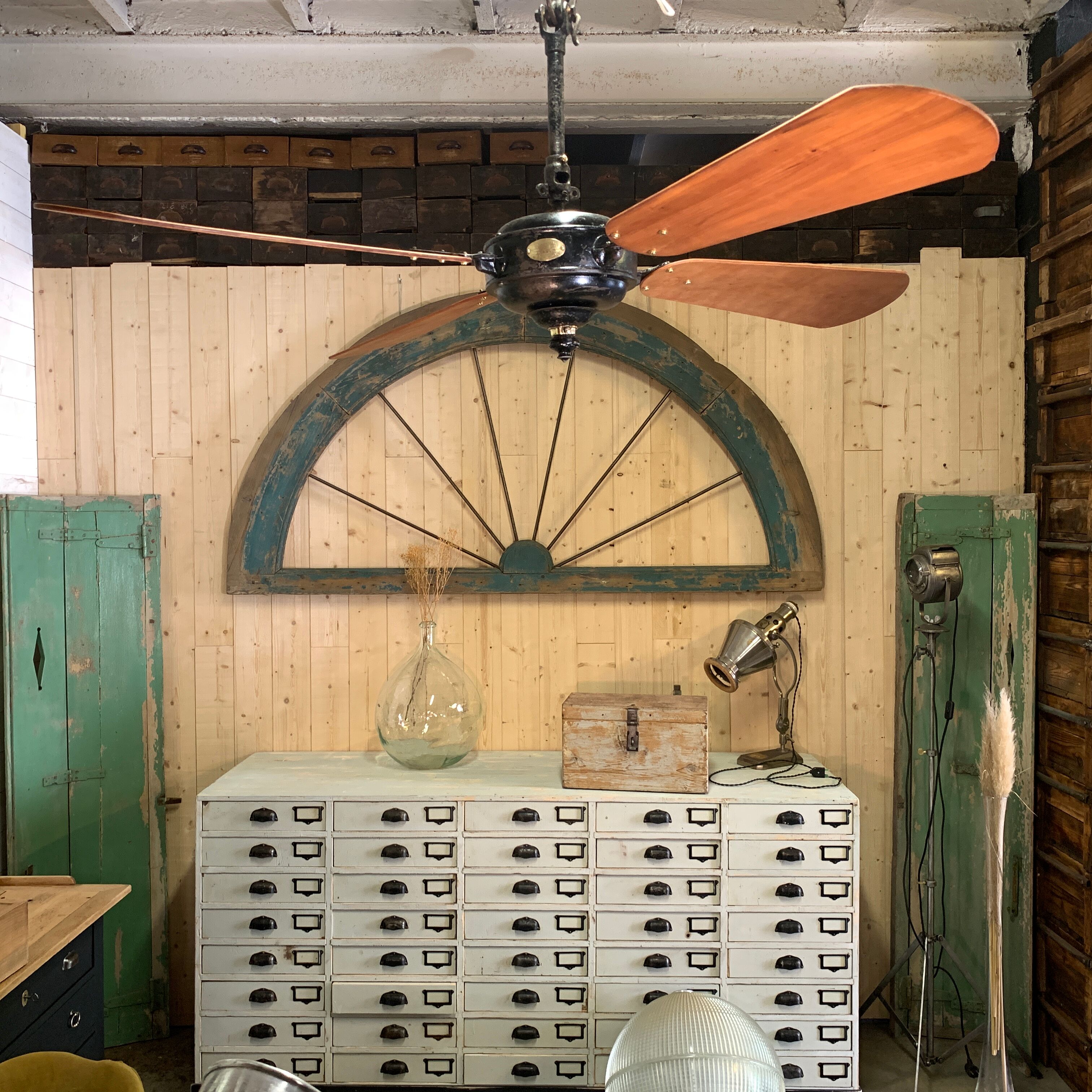 Old suspended fan marelli 1940
