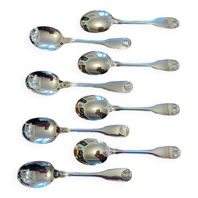 Christofle France Vendôme ,8 cuillères à glace état neuf