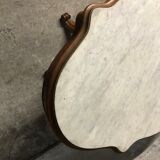 Side table Louis Philippe walnut and marble