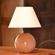Table lamp, wooden ball foot