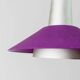 Metal retro pendant – postmodern Memphis style from the 1980s, purple, silver, green, striped cable, Pop Art interior, vintage light fixture