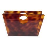 Lucite magazine rack "tortoiseshell", 1970s