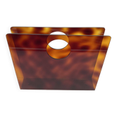 Lucite magazine rack "tortoiseshell", 1970s