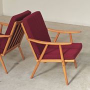 Pair of Boomerang armchairs Antonin Suman TON Thonet 1960