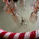 Round mirror tray scoubidou 50s/60s