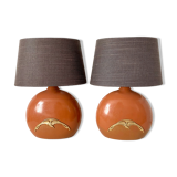 Pair of bedside lamps