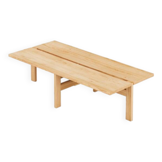 Sustainable design oak rectangular coffee table
