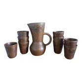 Digoin stoneware cider or orangeade service