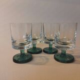 Four stemmed liqueur glasses 1970